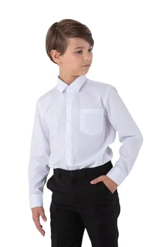 SANDER STELLAN Festlicher Jungen Anzug Set 2-teilig - Elegantes 2-teiliges Set für besondere Anlässe. Mit einem weißen Langarmhemd und einer schwarzen Hose aus hochwertigem Material bietet dieser Anzug Stil und Komfort für Feiern, Kommunionen und Hochzeiten.