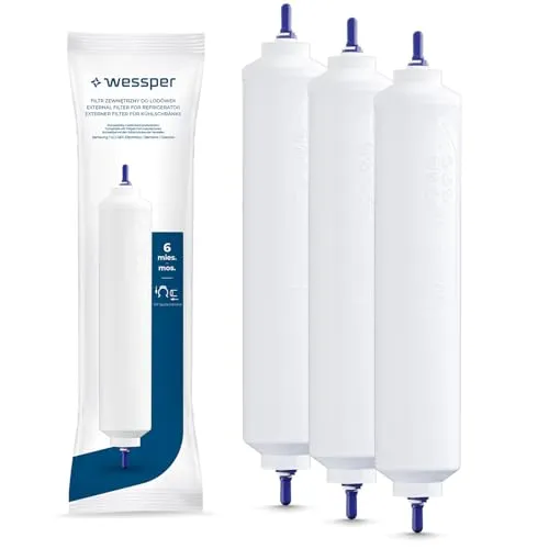 Wessper Kühlschrank Wasserfilter Ersatz für Samsung Side By Side, LG, AEG, HAIER, Whirpool, DA29-10105J, HAFEX/EXP, DA99-02131B, WSF-100, EF9603, USC-100, 3 Stück