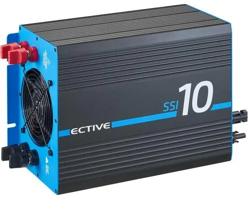 ECTIVE Wechselrichter 12V auf 230V SSI 10-1000W - Wechselrichter für Fahrzeuge mit reiner Sinuswelle, ideal für sensible Geräte. Leistungsstark mit 1000W Dauerleistung und integrierter 20A MPPT Solarladeregler für effiziente Energieumwandlung.