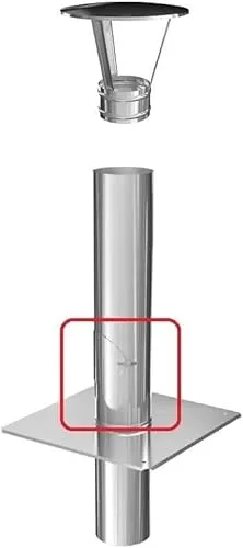 Schornsteinverlängerung Kaminverlängerung DN Ø 120 mm 0,5 m