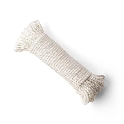 SNURO Nylon Seil (6mm, 20M, weiß) - Paracord Schnurr mit starkem Nylon Material - Reißfeste Paracord Schnur - reissfest & leicht - Bruchkraft 622 kg