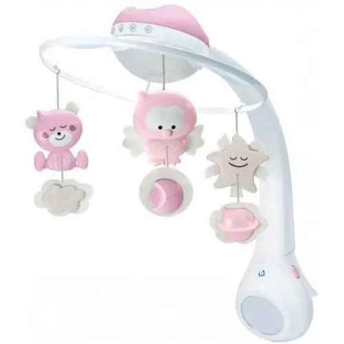 Infantino 3-in-1 Projektor Musik-Mobile – Staubiges Rosa