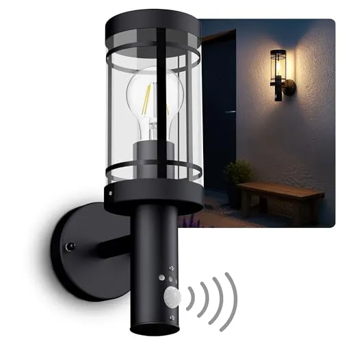 SSC-LUXon MOVI Außenleuchte mit Bewegungsmelder in schwarz von SSC-LUXon