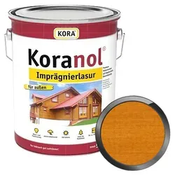 KORA Holzgrundierung Koranol Imprägnierlasur - 5 Ltr - Hochwertige Imprägnierlasur auf Alkydharzbasis für Holzschutz und Wetterschutz. Ideal für Nadelholz, bietet hervorragende wasserabweisende Wirkung und betont die Holzstruktur.