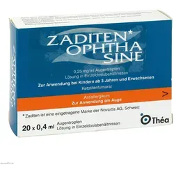 Zaditen ophtha sine 0,25 mg/ml Augentr.Einzeldos. 20 St