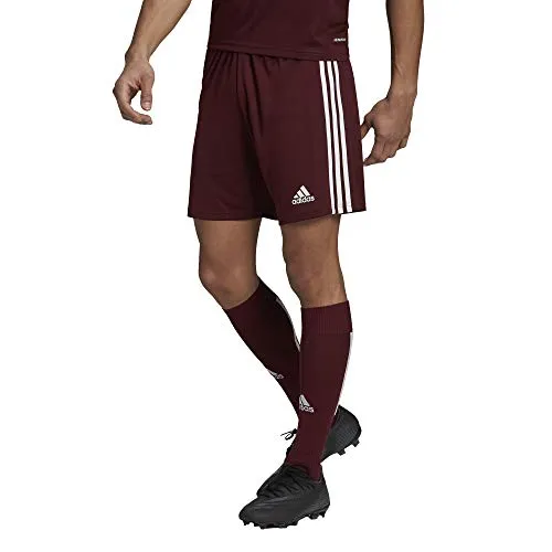 adidas Herren Squadra 21 Shorts, Team Maroon/White, XS - Trainingsbekleidung mit regulärem Schnitt und elastischem Bund für optimalen Tragekomfort, aus 100 % recyceltem Polyester für nachhaltigen Sportstil.