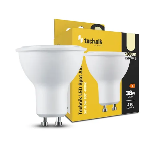 Aigostar LED-Leuchtmittel 5 W GU10 LED SMD Leuchtmittel Leuchte LED Spot 100° 410 Lumen, Neutralweiß, Einbaustrahler Einbauspot 230V 4000K