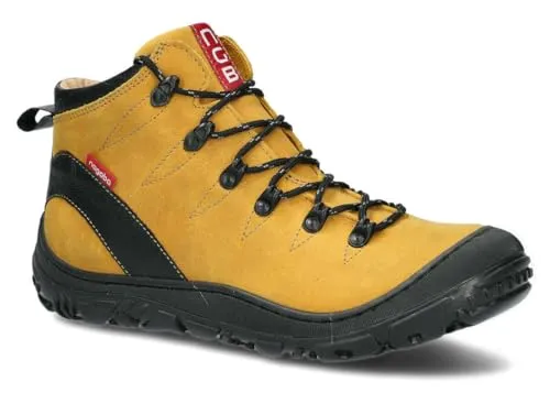 nagaba - Boots Damen - Wanderschuhe Damen, Lederschuhe, Trekkingschuhe Damen Herbst, Winter - Outdoor Damenstiefel Echtleder - Halbschuhe, Modell 240 - mit Innensohle aus Leder - Gelb - 39