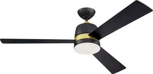 Westinghouse Tristan Deckenventilator 49W - Eleganter Deckenventilator in Schwarz/Gold, ideal für Sommer- und Winterbetrieb, sorgt für angenehme Luftzirkulation und stilvolles Ambiente.
