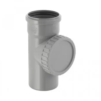 Gebr. Ostendorf Reinigungsrohr, Grau, 70 mm, Kunststoff