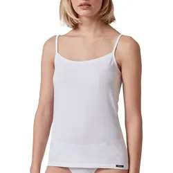 Skiny Damen Spaghettishirt in Weiß, Größe 36 EU - Unterhemden & BH-Hemden für Damen, zeitloses Design mit flachen Nähten, ideal als Unterzieh-Shirt für jeden Tag.