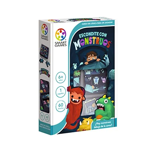 SmartGames – Versteck mit Monstern | Brettspiele für Kinder | Kinderpuzzle | Spiele für Kinder 6 Jahre oder älter | Brettspiel | Kinderspiele