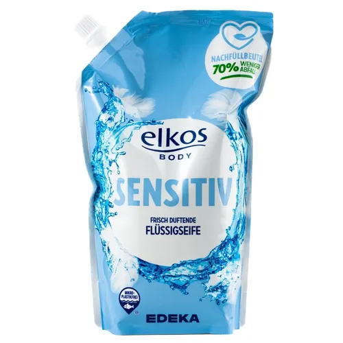 elkos BODY Sensitiv Frisch Duftende Flüssigseife Nachfüllbeutel 750ml