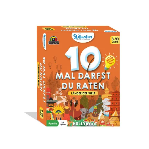 Skillmatics - 10 Mal Darfst Du Raten - LÄNDER DER WELT - Kartenspiel