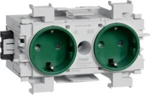 tehalit 2-fach Steckdose Wago, minzgrün von Hager