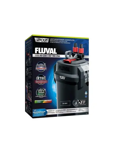 Fluval 07 Series Canister Filter 780 Ltr, 10 Watt - Aquarien Zubehör mit neuester Technologie für bis zu 25% leiseren Betrieb und Energieeffizienz. Ideal für Aquarien von 60 bis 220 Litern.
