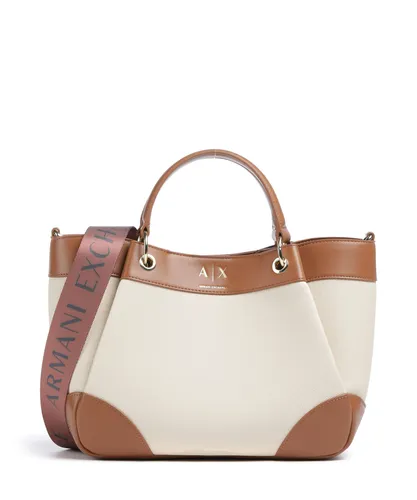 Armani Exchange Wave Shopper Tasche 28 cm in Beige - Stylische Armani Exchange Wave Shopper Tasche in 28 cm. Ideal für den Alltag und bietet ausreichend Platz für Ihre Essentials.