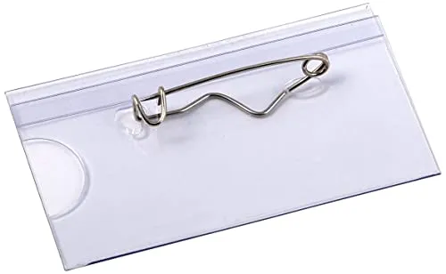 EUROPEL Namensschilder mit Hosenträger clip, 60x40 mm, 24 Stück farblos, 121262