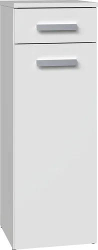 Stilvoller Badezimmerschrank mit Tür und Schublade in weiß mat