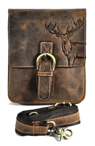 JOCKEY CLUB Gürteltasche aus echtem Leder mit Hirschprägung von Jockey Club