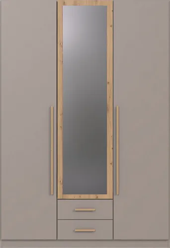 Drehtürenschrank Marburg Eiche Artisan/Grau/Sahara