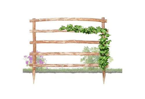 BooGardi Natürliche Rankhilfe aus Holz – Freistehendes Spalier für Kletterpflanzen - Rankgitter aus nachhaltigem Haselnussholz, ideal zur Unterstützung von Rosen, Efeu und Obstbüschen. Robuste Konstruktion, keine Vorbohrung nötig und in 33 Größen erhältlich.