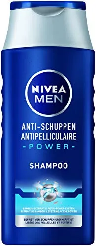 NIVEA MEN Anti-Schuppen Power Shampoo 250 ml - Shampoos – Effektives Haarshampoo mit Bambus-Extrakt, befreit bis zu 100% von sichtbaren Schuppen und sorgt für eine gesunde Kopfhaut.