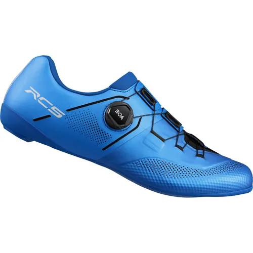 Shimano RC503 cyber blue WIDE 43 - Hochwertige Rennradschuhe für Mountainbiking und Rennradfahren, mit BOA Fit System für optimale Passform und 23% recyceltem Material für Nachhaltigkeit.