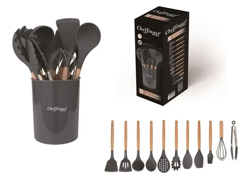 Cheffinger Küchenorganizer-Set 12-tlg. grau - Küchenorganizer mit 12 praktischen Teilen, ideal für eine ordentliche und übersichtliche Kücheneinrichtung.