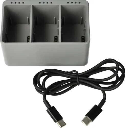 vhbw 3-Fach Ladegerät USB-C kompatibel mit DJI Mini 3 Pro, 3 Drohne (Multi-Akkuladegerät)