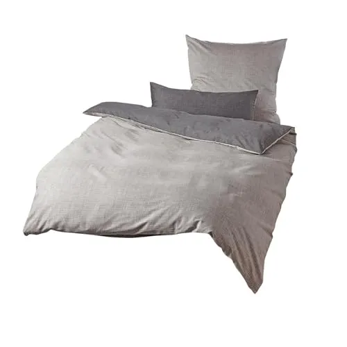 TRAUMSCHLAF Bettwäsche Texture, Mako Satin, 2 teilig - Bettwäsche-Sets aus hochwertigem Mako-Satin mit Wendefunktion für vielseitige Gestaltung. Atmungsaktiv und hautfreundlich, ideal für erholsame Nächte und elegantes Schlafzimmerdesign.