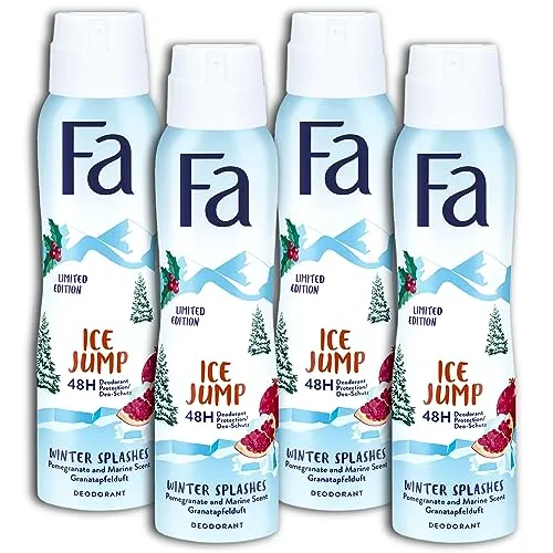 4er Pack FA ICE JUMP Deodorant -Deospray 4 x150 ml von Fa