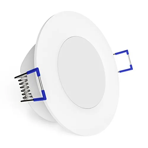 linovum® WEEVO dimmbare LED Bad Einbauspots IP44-7W neutralweiß - runde Deckenleuchte 230V mit extra flachem Einbau 29 mm