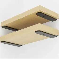 Regalhalterung Metall 30cm Schwarz 2er-Set mit 70kg Tragkraft
