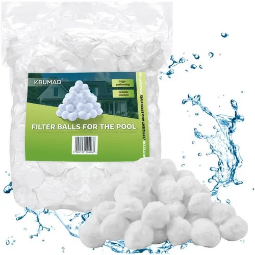 KRUMAD Filterbälle 1,5 kg für Pool Filteranlage ersetzt 50 kg Filtersand