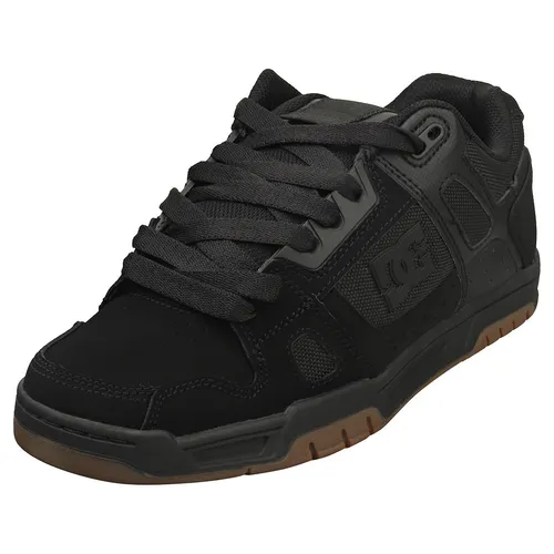 DC Shoes Stag Sportschuhe Schwarz EU 44 - Komfort und Stil vereint - Halbschuhe aus hochwertigem Leder und Wildleder, mit atmungsaktiver Konstruktion und strapazierfähiger Cupsohle für optimalen Komfort und Haltbarkeit.