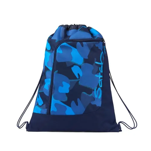 Satch Turnbeutel Sportbeutel blau - Stylischer und leichter 12L Rucksack aus 100% Polyester für Sport und Freizeit