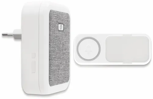 REV Funkgong Komplett-Set - Wasserdicht & 150 m Reichweite - Türklingelanlage mit 58 Melodien, ideal für den Innen- und Außenbereich dank IP55 Schutz. Perfekt für Ihr Zuhause!