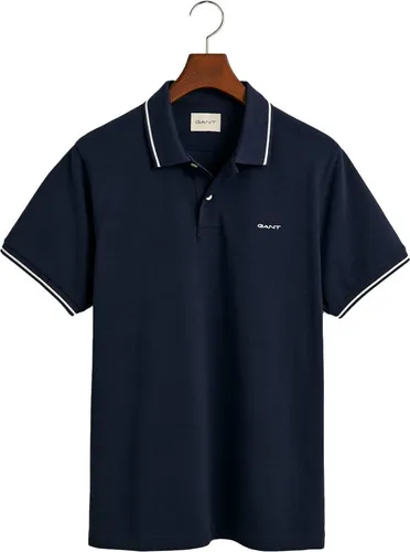 Gant Poloshirt in Navy (236) - Casual Stil für Herren - Hochwertiges Poloshirt aus 100% Baumwolle im Regular Fit, ideal für lässige Anlässe. Perfekte Passform und zeitloses Design mit Polokragen und Kurzarm.