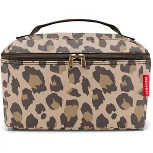 reisenthel Kulturbeutel Beautycase Leo Macchiato Braun - 4L Volumen, stilvolles Leoparden-Design für perfekte Organisation unterwegs