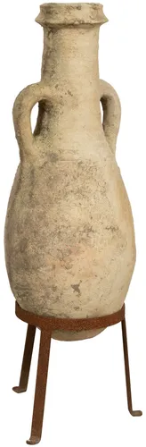 Biscottini Alte Amphore mit Terrakotta-Henkeln in rot von Biscottini