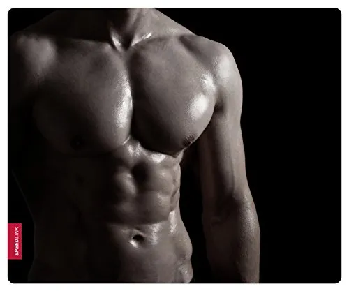 Speedlink SILK Mousepad - Muscle Edition - Mauspad mit weicher Textiloberfläche für sanftes, lautloses Gleiten, rutschfester Unterseite und idealer Ergonomie, perfekt für alle optischen und laserbasierten Mäuse.