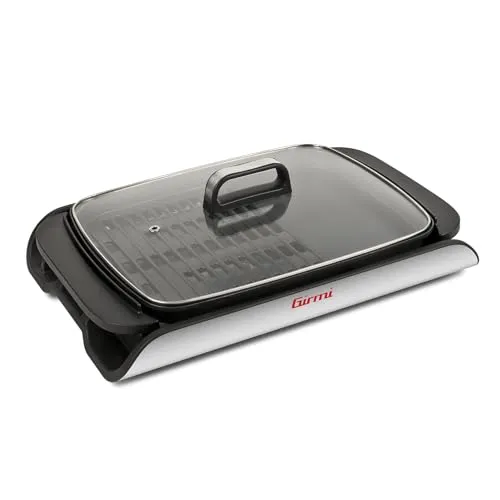 Girmi BQ91 Elektrogrill – 2000W, XL Antihaft-Grillplatte für rauchfreies Grillen
