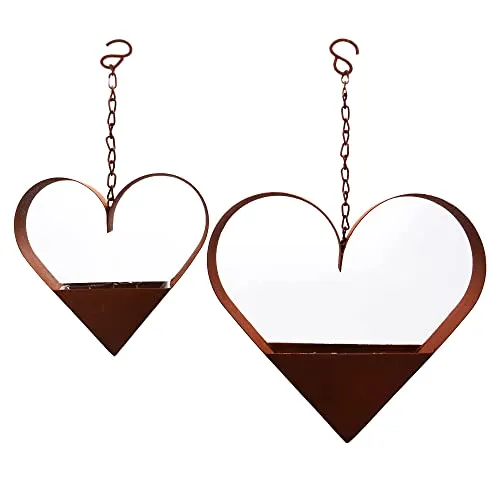 UNUS Aufhänger Rost Herz im 2er Set