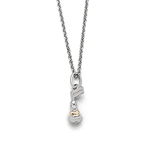 DUR Halskette Boje aus 925 Sterling Silber - Ketten für Damen, veredelt mit echtem Strandsand für einen maritimen Look und nostalgische Strandmomente