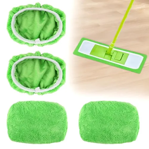 Stück wiederverwendbare Reinigungstücher für Swiffer, Ersatztücher für Swiffer, zum Reinigen und Schrubben von trockenen oder nassen Böden, Holz, Fliesen und Marmor 4