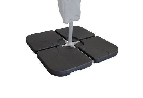 SVITA Schirmständer Bodenplatte aus Kunststoff (Set, 4 St.) in schwarz von SVITA