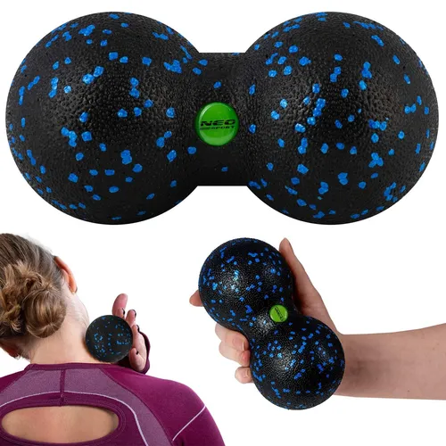 Doppelter Massage- und Fitnessball NS-966 Schwarz und Blau
