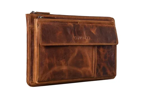 STILORD Arbeitsmappe A4 aus Leder cognac von STILORD