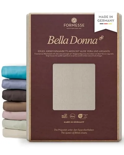Bella Donna Formesse Spannbett Jersey 180x200-20 perlgrau - Spannbetttuch in perlgrau, ideal für eine perfekte Passform und höchsten Schlafkomfort, erhältlich in vielen Größen von 90x190 bis 200x220 cm.